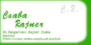 csaba rajner business card